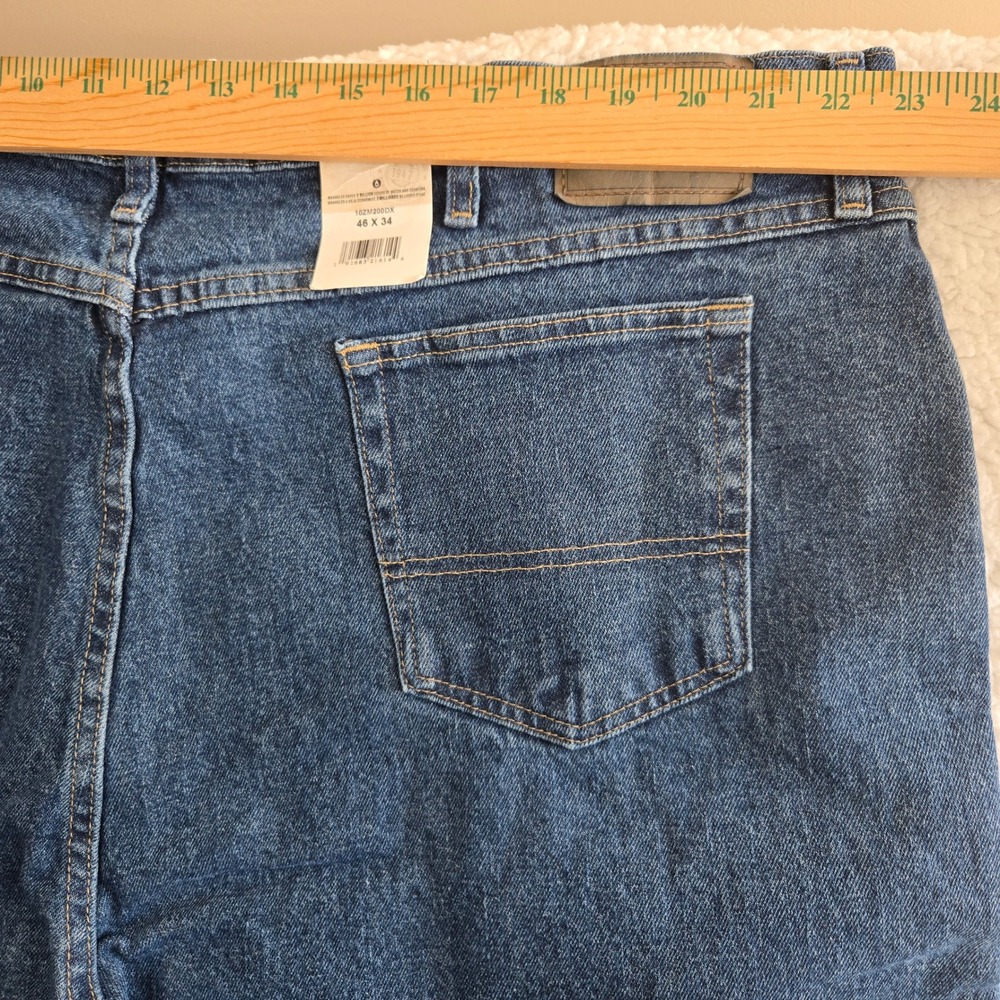 Wrangler Authentics Jeans Men 46x34 Blue Relaxed‎ Fit Straight Leg 10ZM200DX - Picture 6 of 6